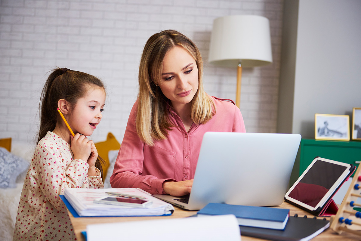 Homeschool with Mother and Daughter